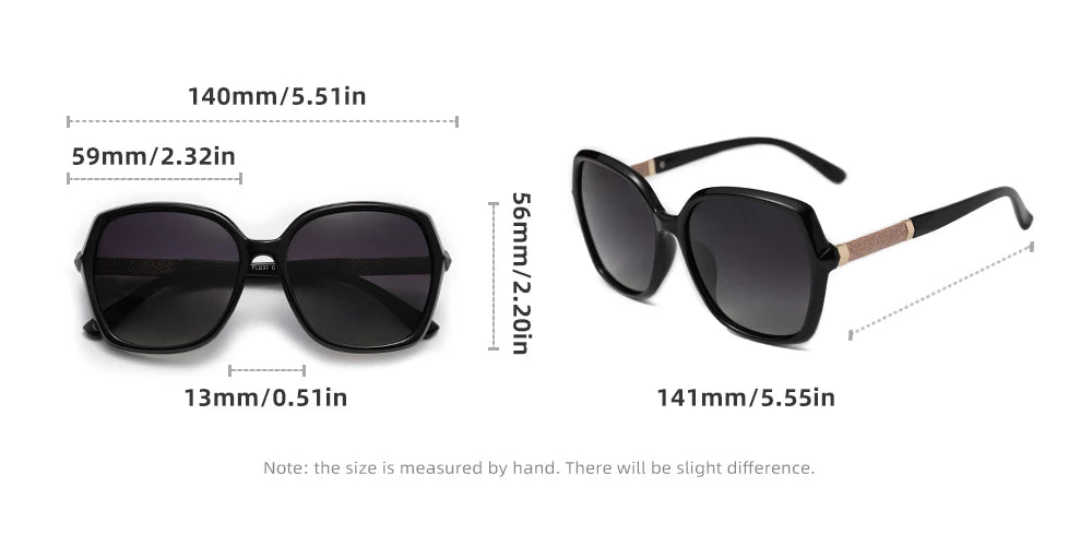 RBsunny 2025 Fashion Oversize Sunglasses for Women – Polarized Gradient UV400 Sun Glasses | Elegant Summer Shades for Ladies