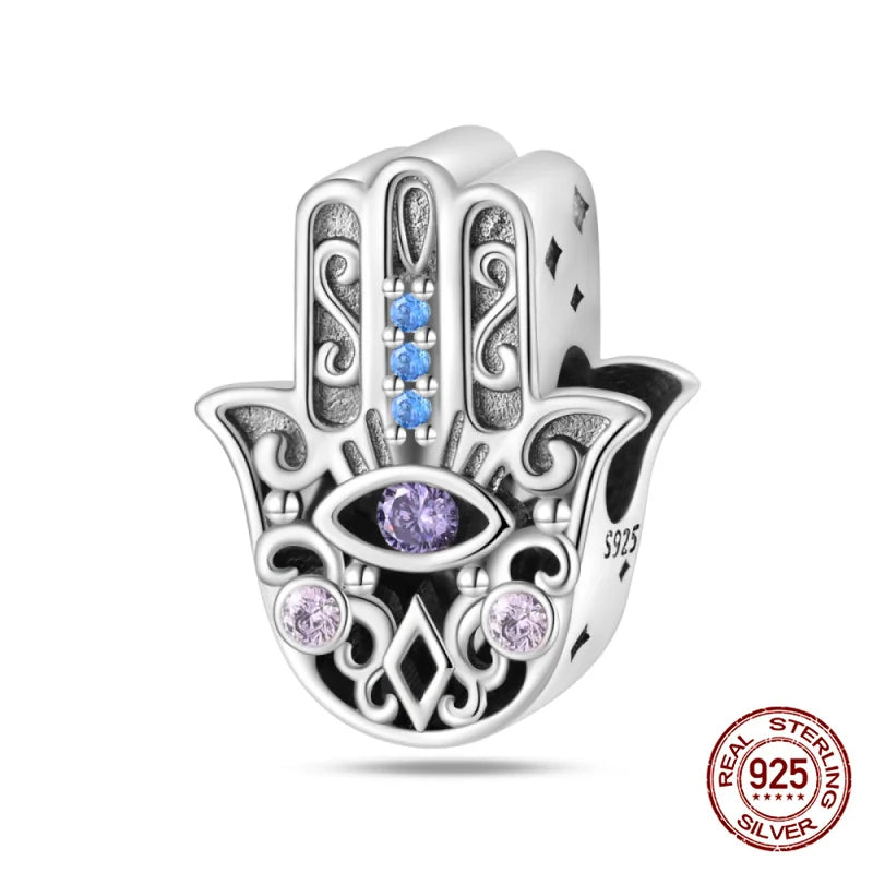 925 Sterling Silver Blue Zircon Evil Eye Charm | Original Devil Eye Series Bead Fits Pandora Bracelet – Women’s DIY Jewelry Gift