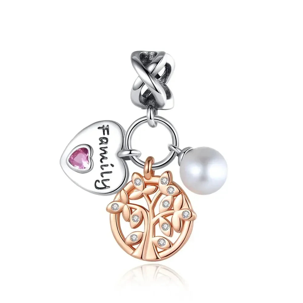 925 Sterling Silver Golden Heart Lock & Birthday Candle Charm | Fit Original Pandora Bracelet DIY Jewelry