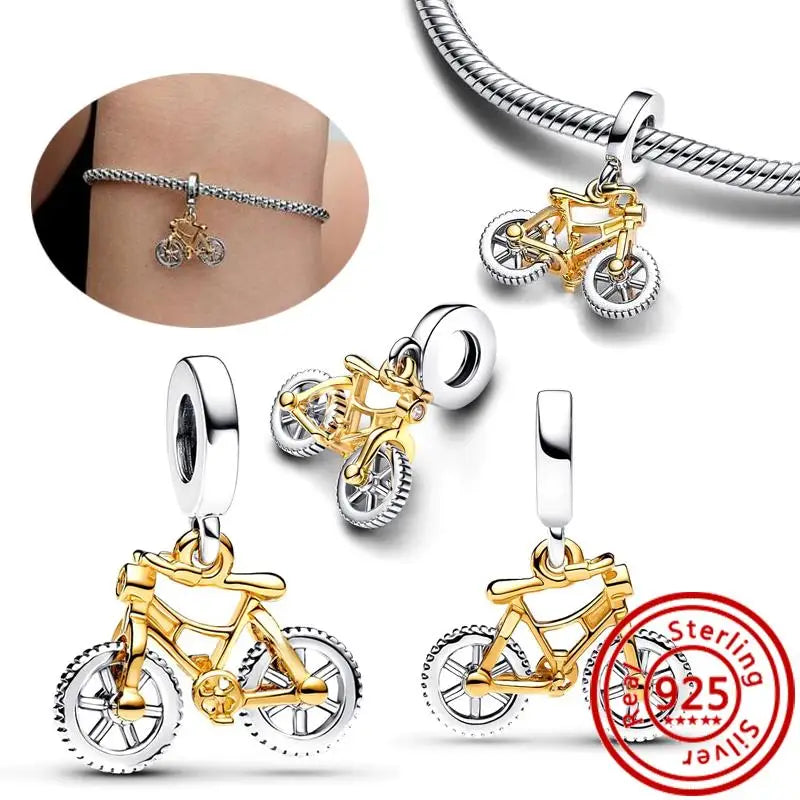 New 925 Sterling Silver Forever Always Love Murano Glass Beads | Sparkling Lucky Charms for Original Pantaro Bracelets DIY Jewelry