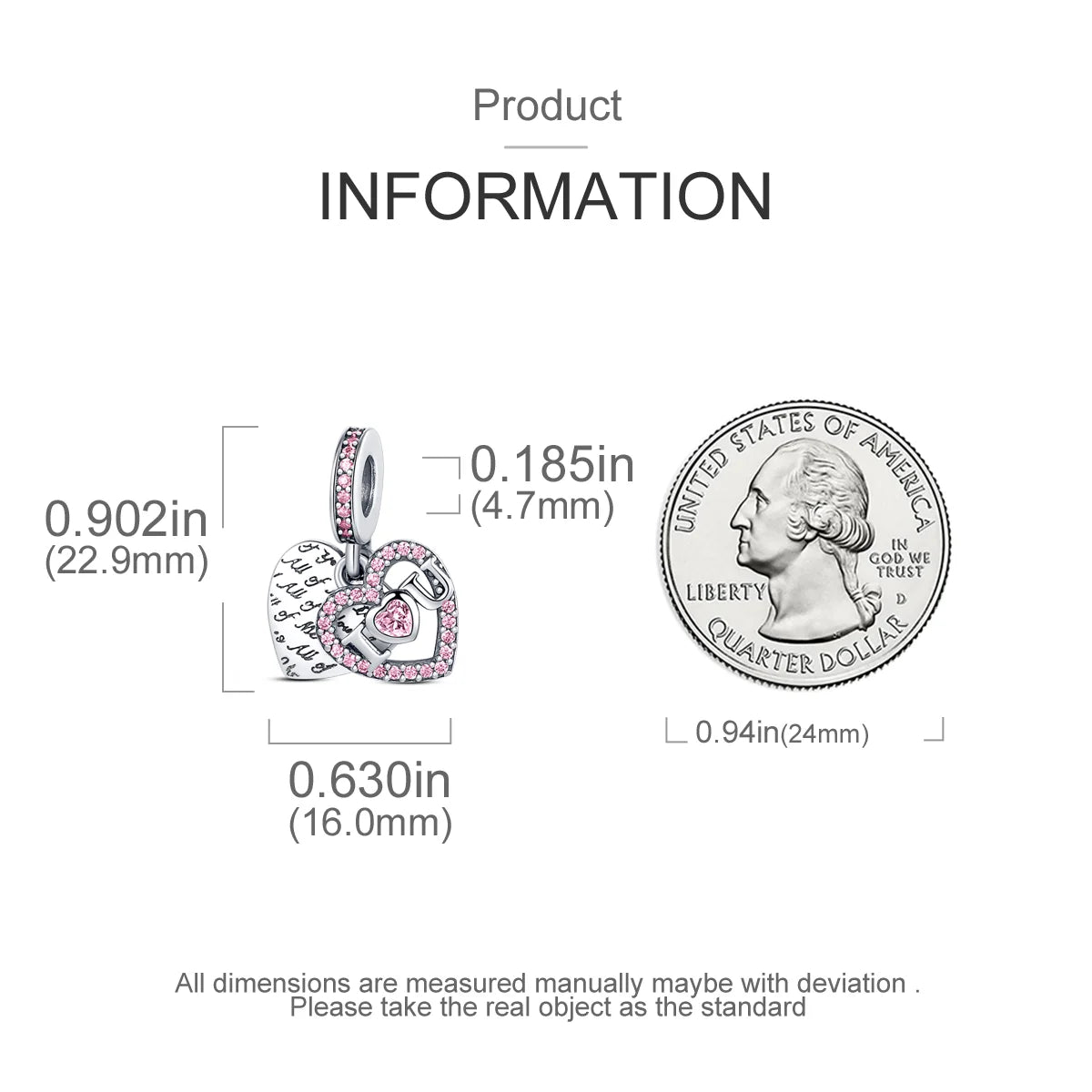 S925 Silver Heart Love Mom Infinity Charm | Dangle Bead Fit Bracelet Jewelry Mother’s Day Gift