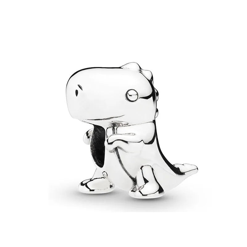 925 Sterling Silver Dog, Owl, Koala, Dinosaur & Hedgehog Charms | Fit European Bracelet & Necklace DIY Jewelry