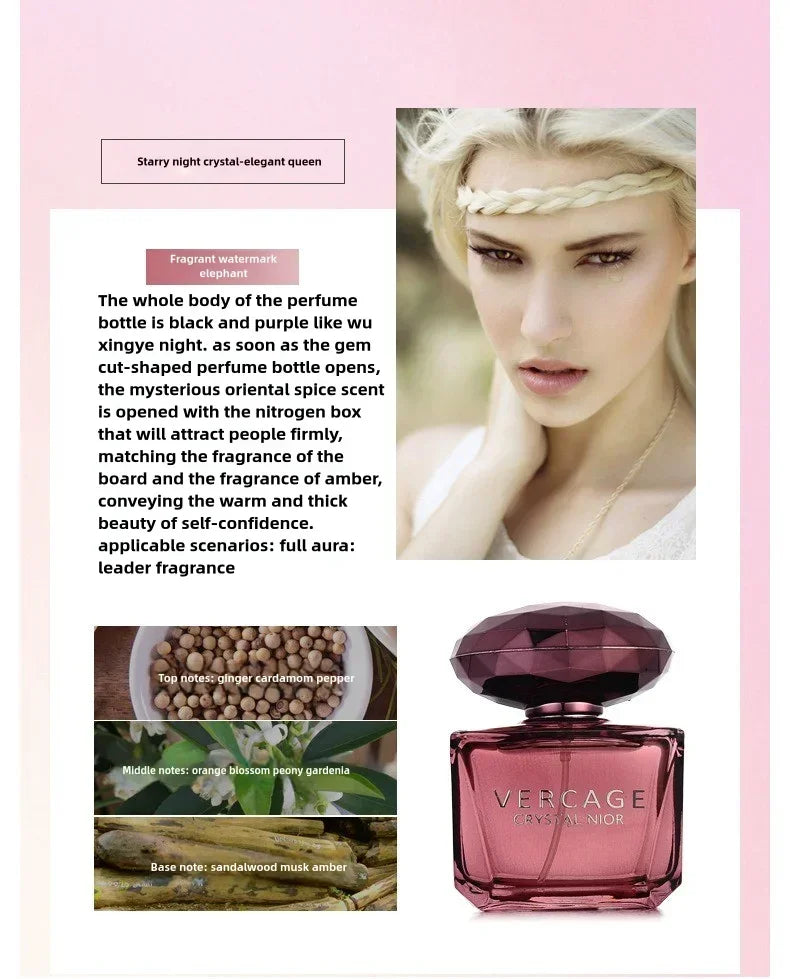 50ML Osmanthus Peony & Pomegranate Perfume for Women – Crystal Diamond Series | Light, Elegant & Long-Lasting Fragrance