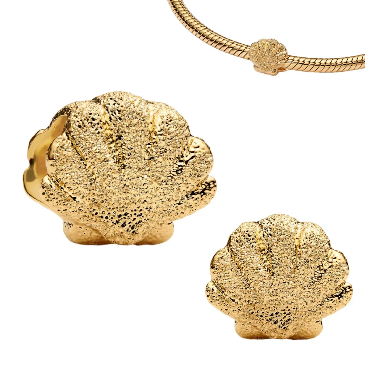 925 Sterling Silver Golden Charms – Horse, Lion & Castle Beads for Bracelets & Necklaces