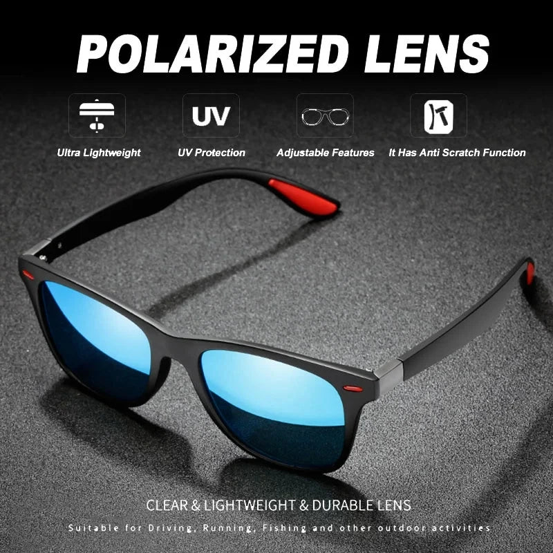 Night Vision Glasses PC Frame Polarized Sunglasses Men – Day & Night Driving Outdoor Sport Goggles