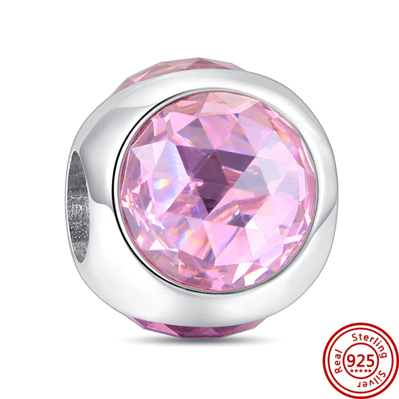 925 Sterling Silver Heart Pave Zircon Family Tree Charm | Fits Original Bracelet Women’s Luxury Jewelry Gift