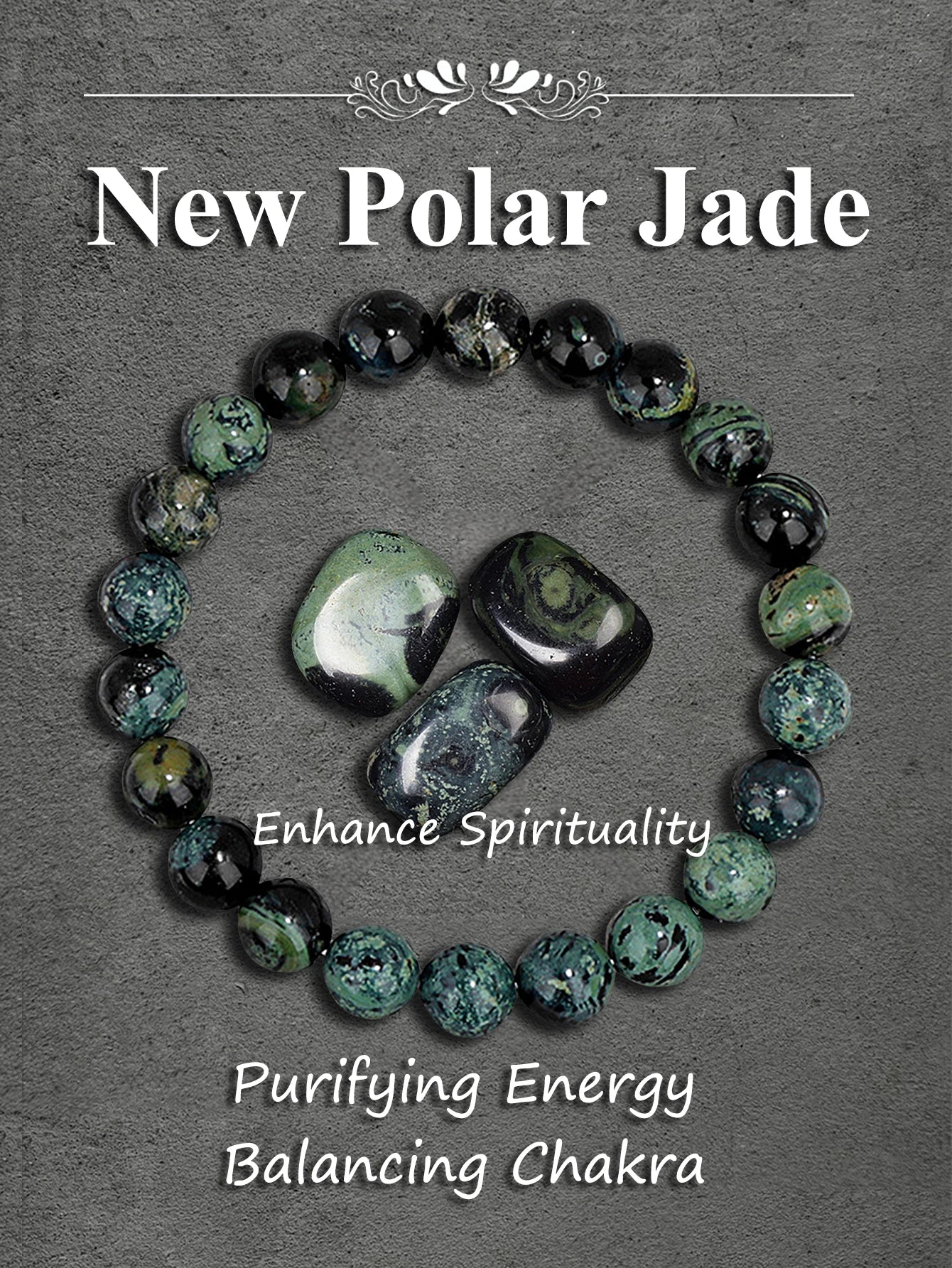 Original Pink Zebra Stone Bead Bracelet – Natural Reiki Healing Crystal Jewelry for Positive Energy & Balance Women Men