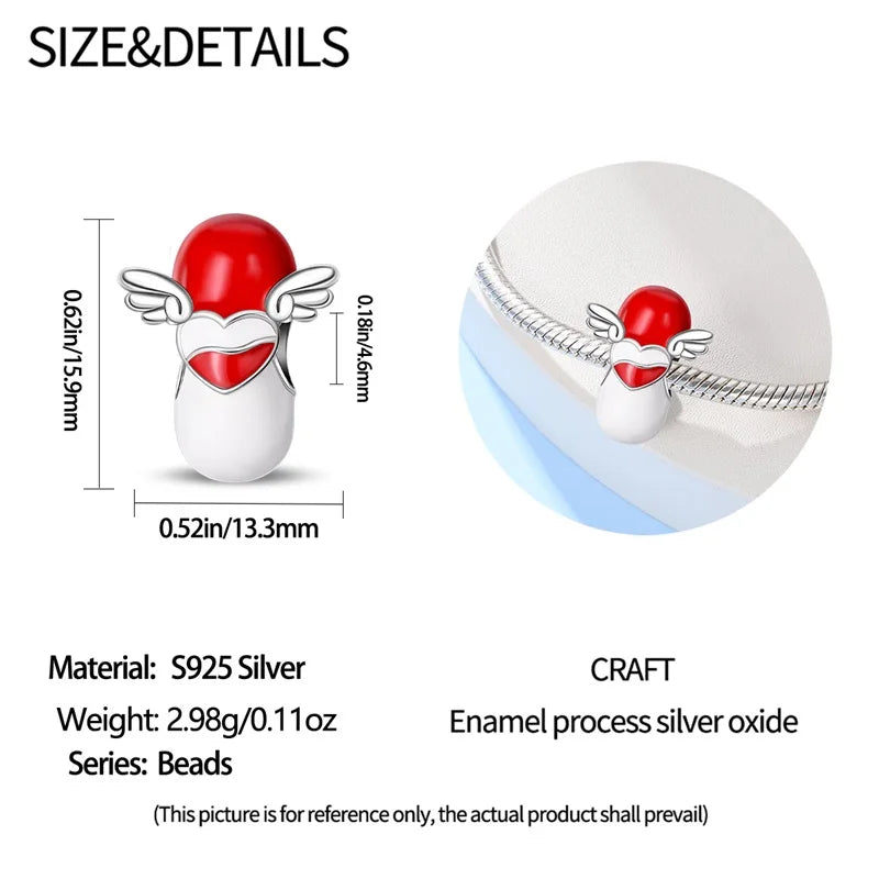 Doctor Nurse 925 Sterling Silver Charms Beads | Original Trendy Medical Pendant for DIY Bracelet Jewelry