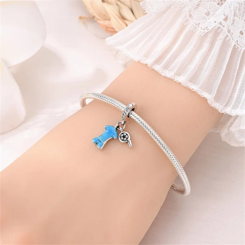 925 Sterling Silver Soccer Trophy Jersey Charm Beads – Fits 3mm Bracelets DIY Jewelry
