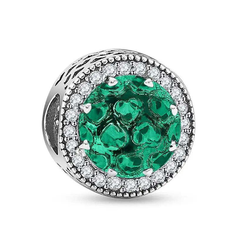 925 Sterling Silver Heart Pave Zircon Family Tree Charm | Fits Original Bracelet Women’s Luxury Jewelry Gift