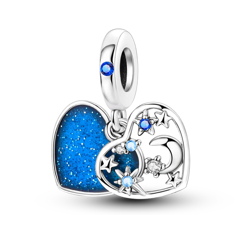 Blue Series 925 Sterling Silver Charms | Butterfly, Earth & Ocean Beads Pendants Fit Original Bracelet DIY Jewelry