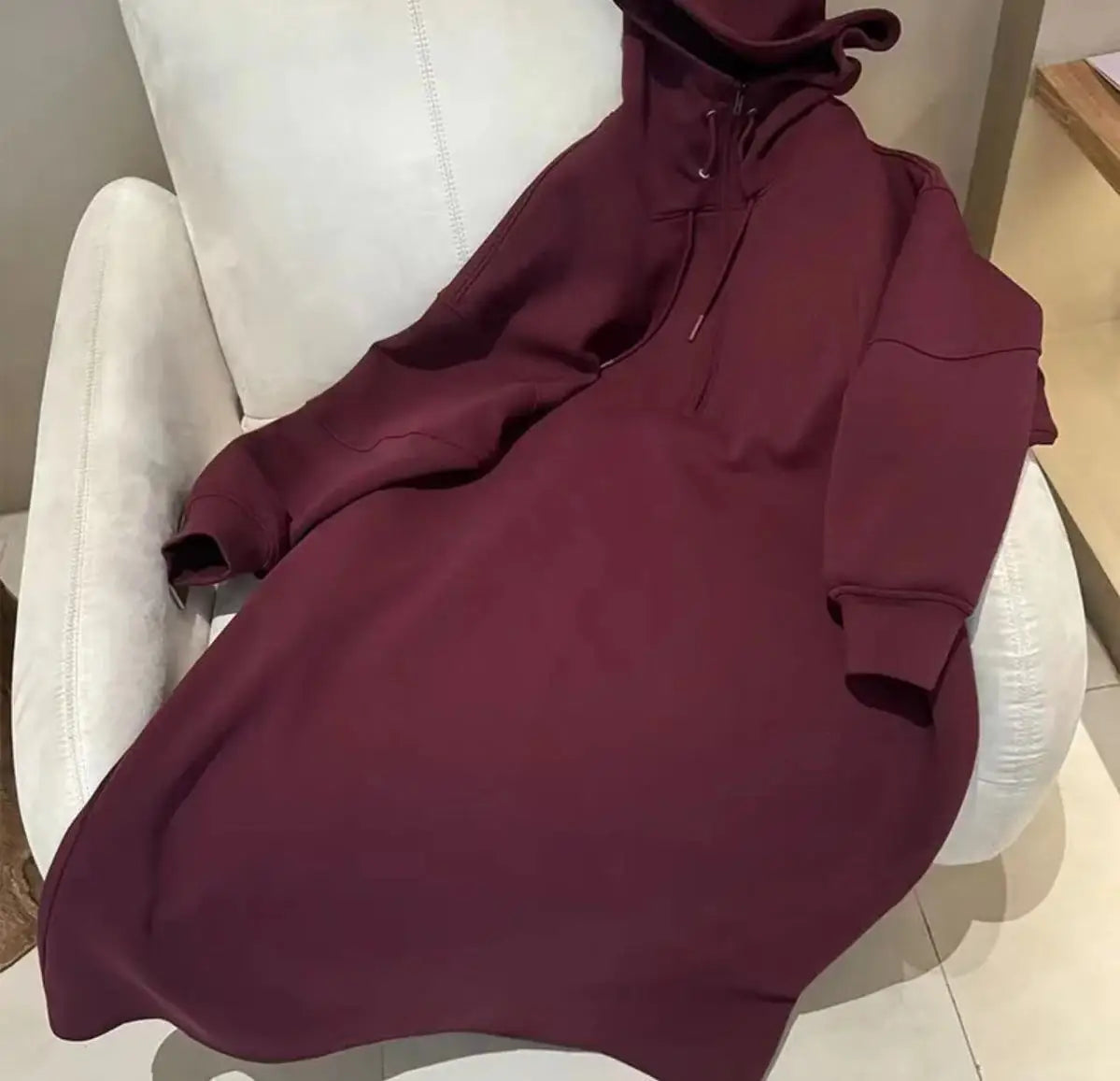 plus Size Materni Dr Sweatirt Dr Autumn Winter Straight Cut Long Dr Women's Lazy Sle 300 Pou Fat MM