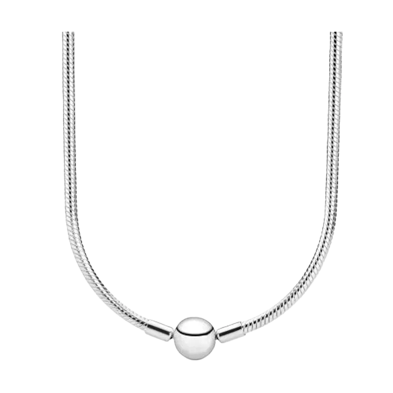 Popular 925 Sterling Silver Three-Color Heart & Ball Necklace | Women’s Exquisite Jewelry Gift