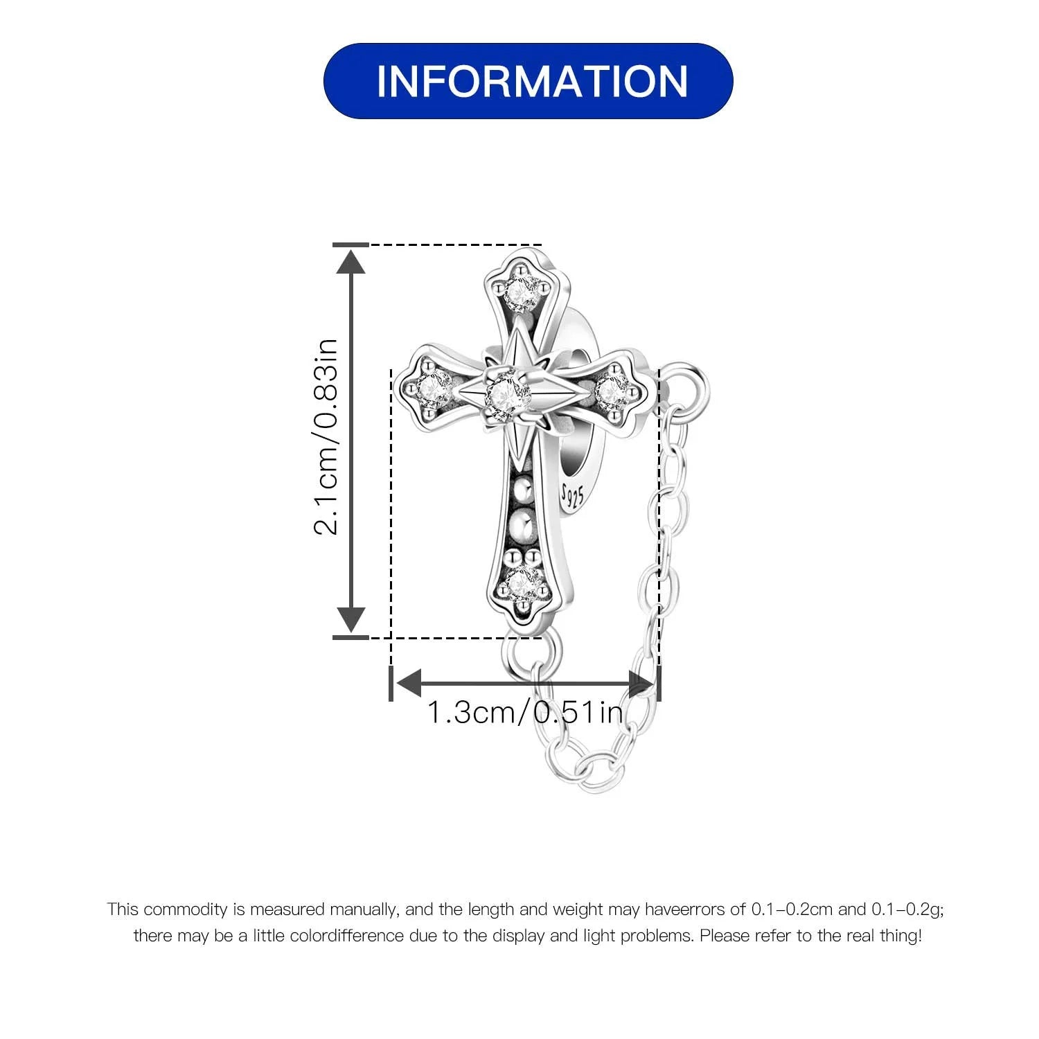 925 Sterling Silver Jesus Religious Symbol Charm Bead | Faith Pendant for Original Bracelet DIY Jewelry Gift