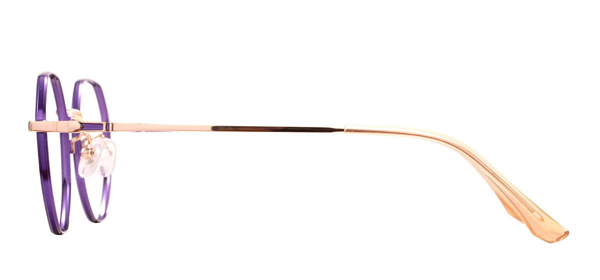 Geometric Colorful Round Glasses – Unisex Metal Full Rim Stylish Eyewear for Prescription Lenses