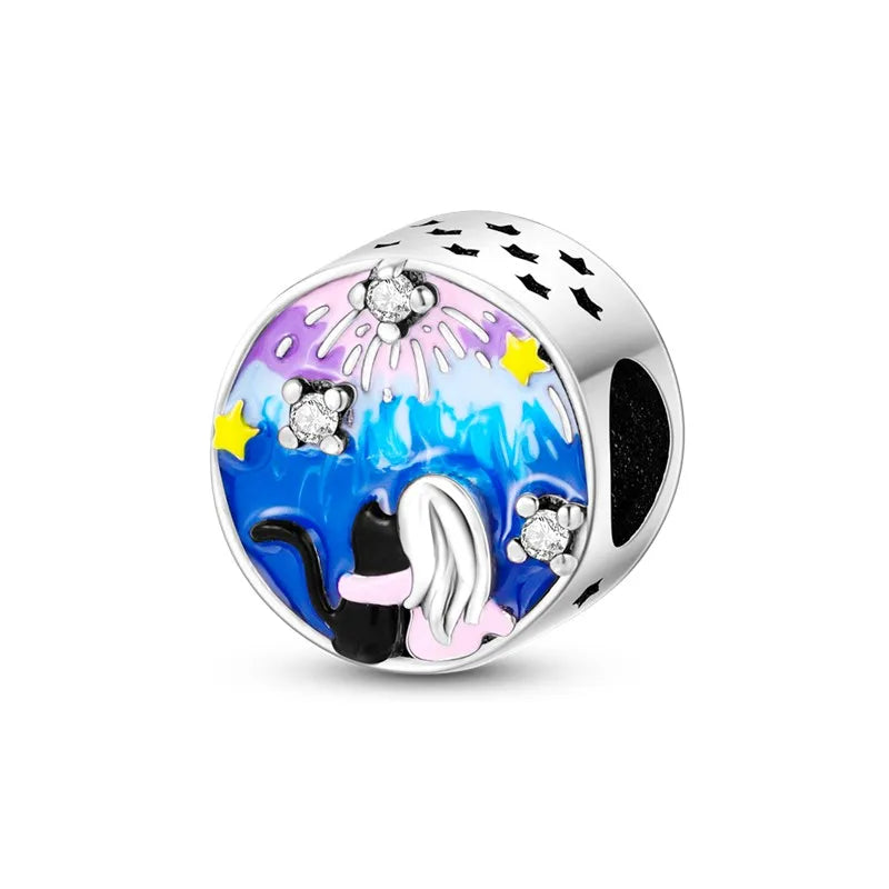 Cat Collection 925 Sterling Silver Charms Bead | Persian Bell & Multifarious Cat Dangle Fit Pandora Bracelet Necklace DIY Jewelry
