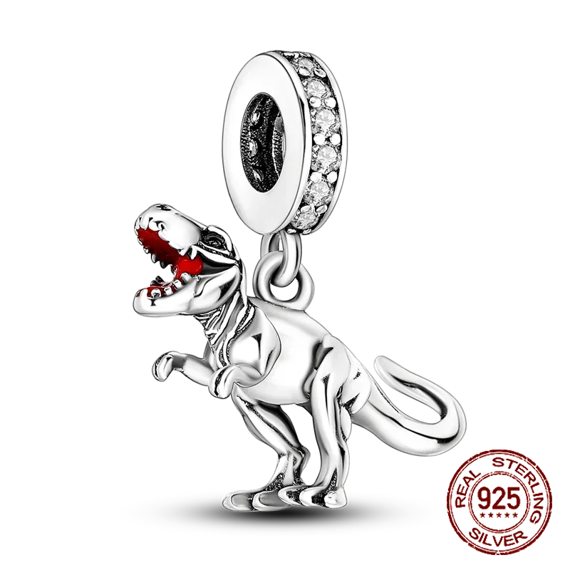 925 Sterling Silver Number & Puppy Family Beads Pendant | Fit 4mm Hole Bracelets