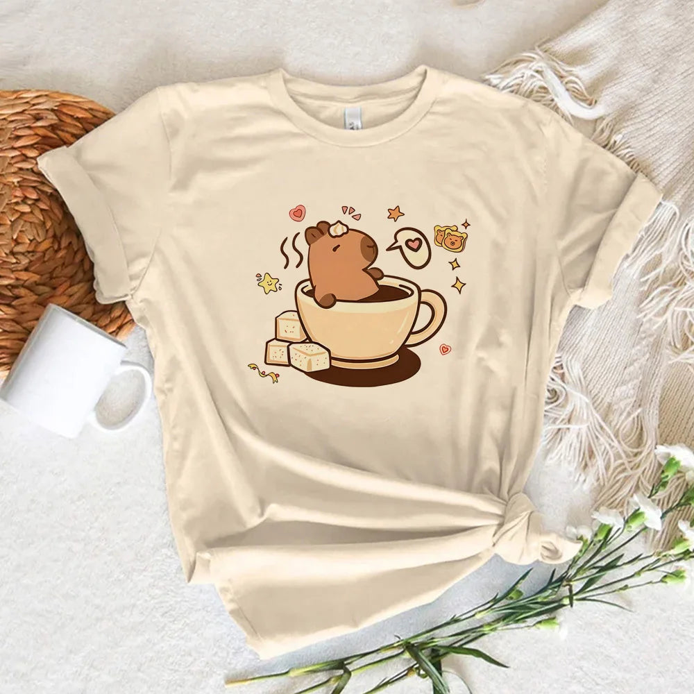 Funny Capybara T-Shirt | Unisex Summer Cute Animal Graphic Tee | Short Sleeve Streetwear Top