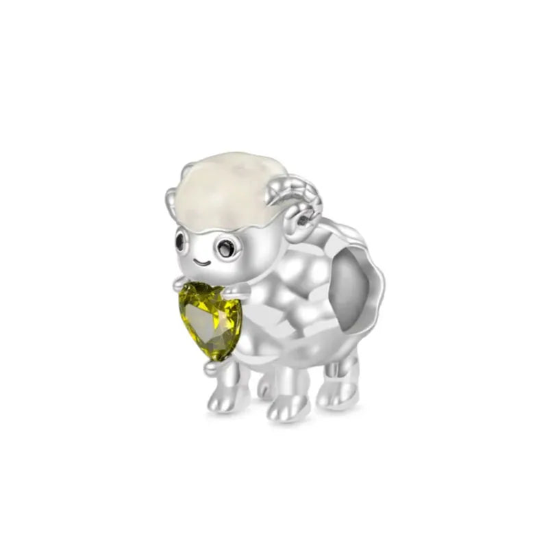 925 Sterling Silver Plated Dog, Cat & Owl Charms | Glow in the Dark Animal Beads | Fit Original Pandora Bracelet Women’s Jewelry