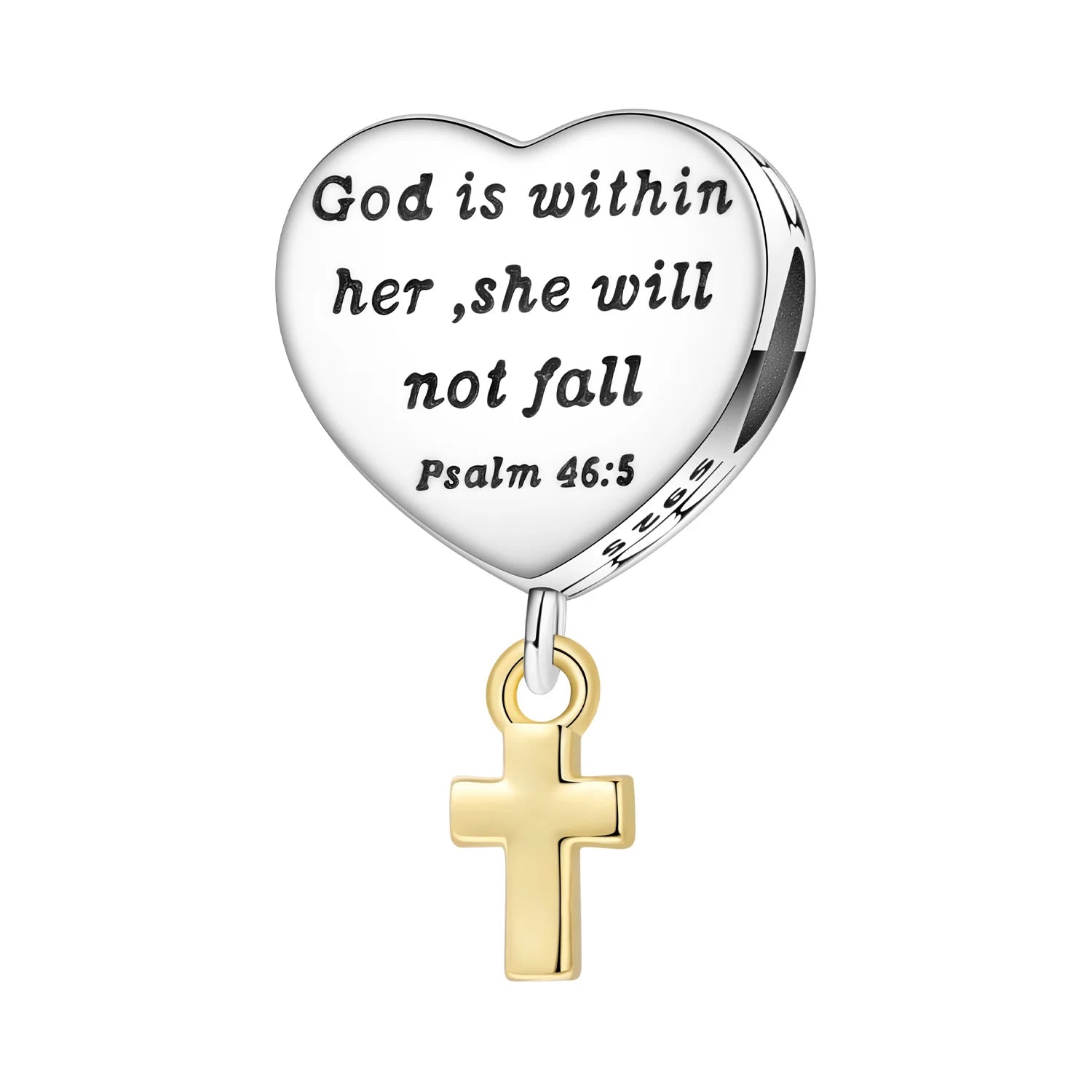 925 Sterling Silver Jesus Religious Symbol Charm Bead | Faith Pendant for Original Bracelet DIY Jewelry Gift