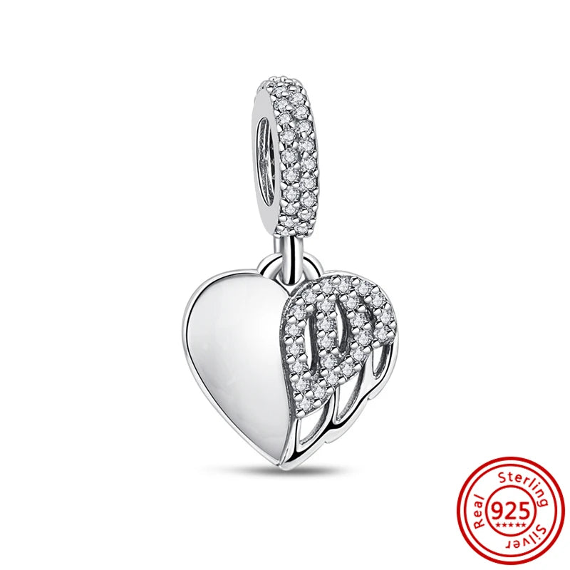 925 Sterling Silver Heart-Shaped Series Sweet Beads | Fit Original DIY Bracelet Women’s Jewelry Accessories Gift