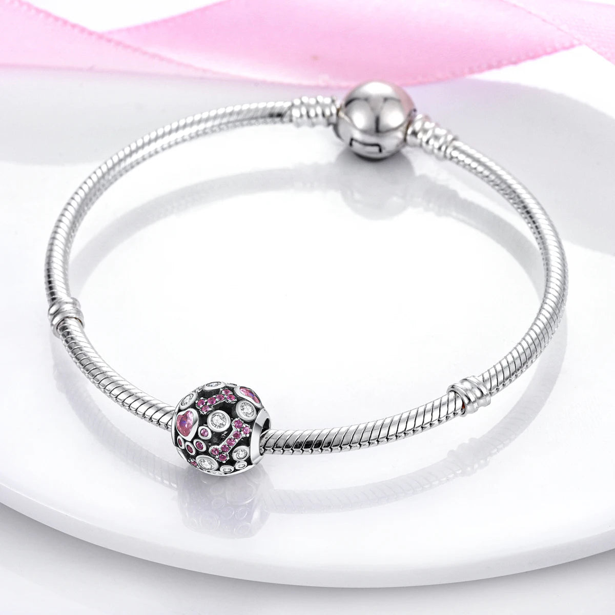 S925 Silver Heart Love Mom Infinity Charm | Dangle Bead Fit Bracelet Jewelry Mother’s Day Gift