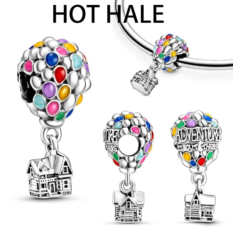 New Halloween Disney Cheshire Cat & Stitch Charm Beads – Fit Original Pandora Bracelet & Necklace, Women’s Holiday Jewelry Gift