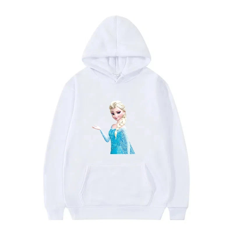 Disney Princess Graphic Hoodie | Y2K Sweet Style Long Sleeve Sweatshirt with Pockets for Women