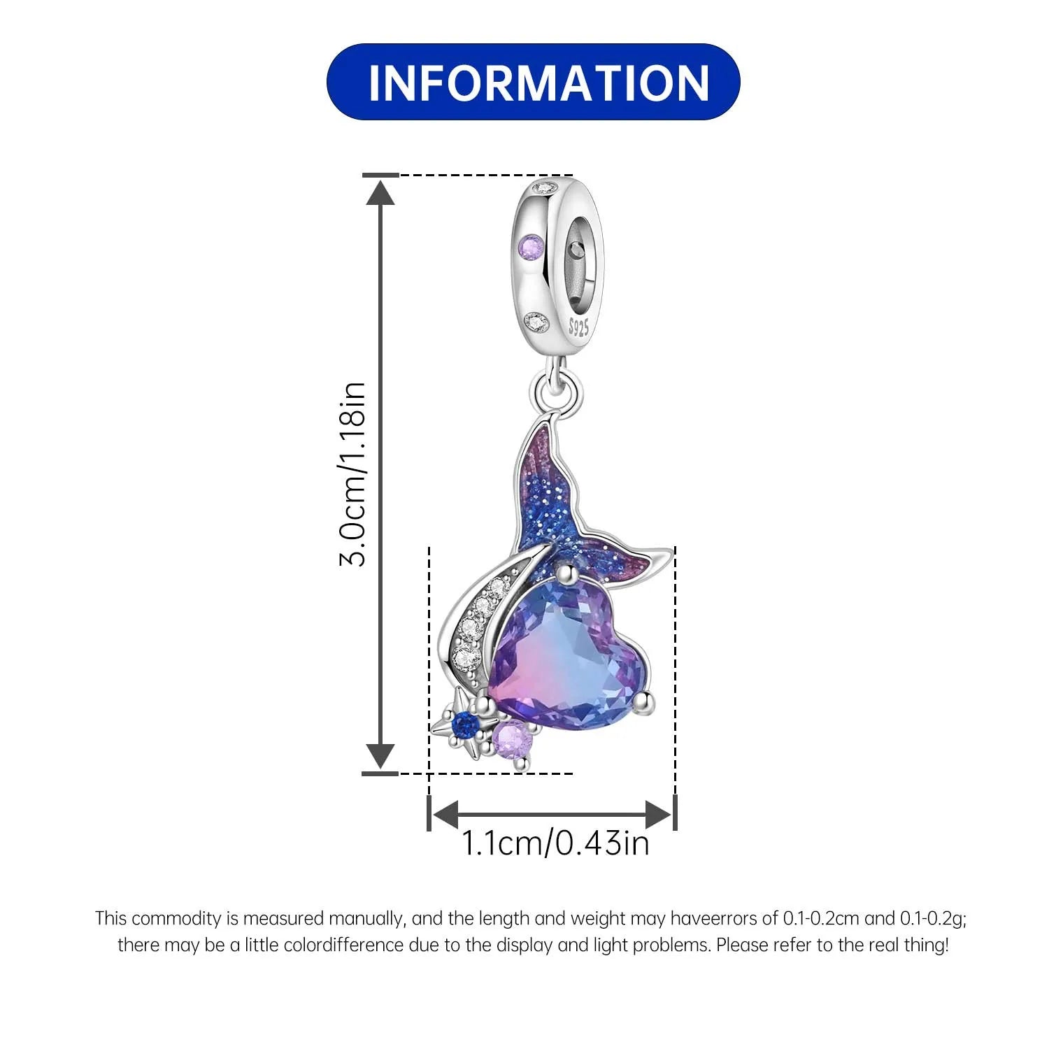 Orstarry 925 Sterling Silver Mermaid Cartoon Charm | Original Pendant Beads Fit Pandora Bracelet DIY Fine Jewelry Gift