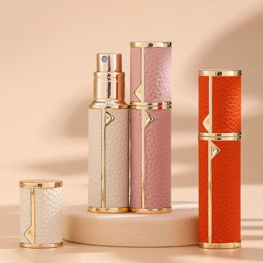 5ML PU Lychee Perfume Bottle – Refillable Bottom-Fill Atomizer | Travel Ultrafine Mist Fragrance Container