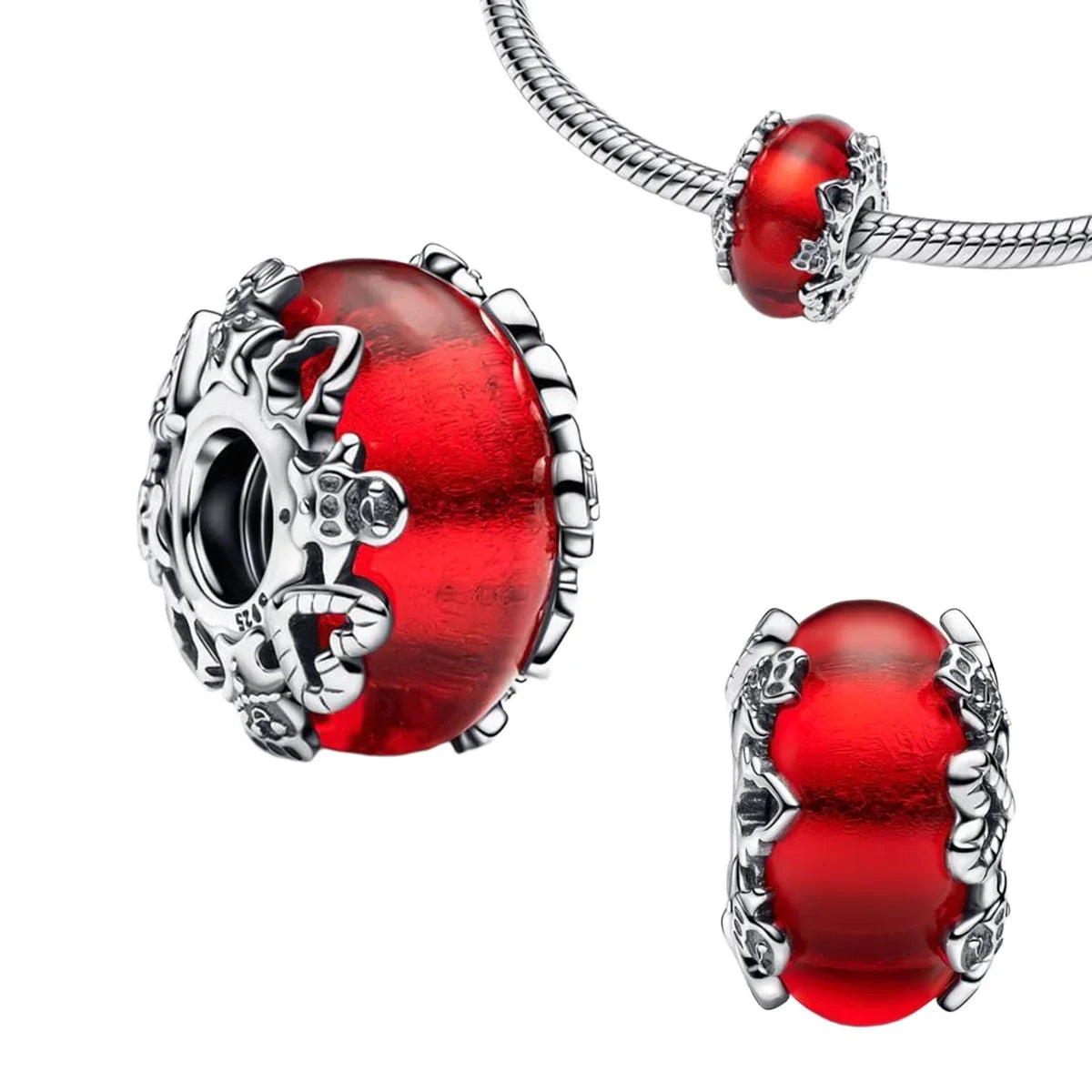 Christmas 925 Sterling Silver Charms | Santa Claus Reindeer Snowman Tree Beads Fit Original Bracelet