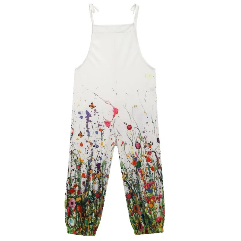 Fashion Deep Sea Octopus 3D Printed Jumpsuit – Loose Comfortable Casual Halter Jumpsuit for Women, Plus Size