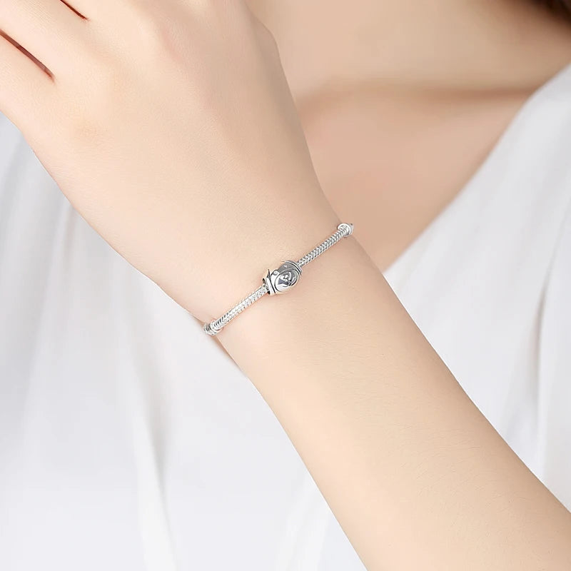 Original Sterling Silver Pet Paw Charm | Love Dog Cat Print Beads for Pandora Bracelets & DIY Jewelry