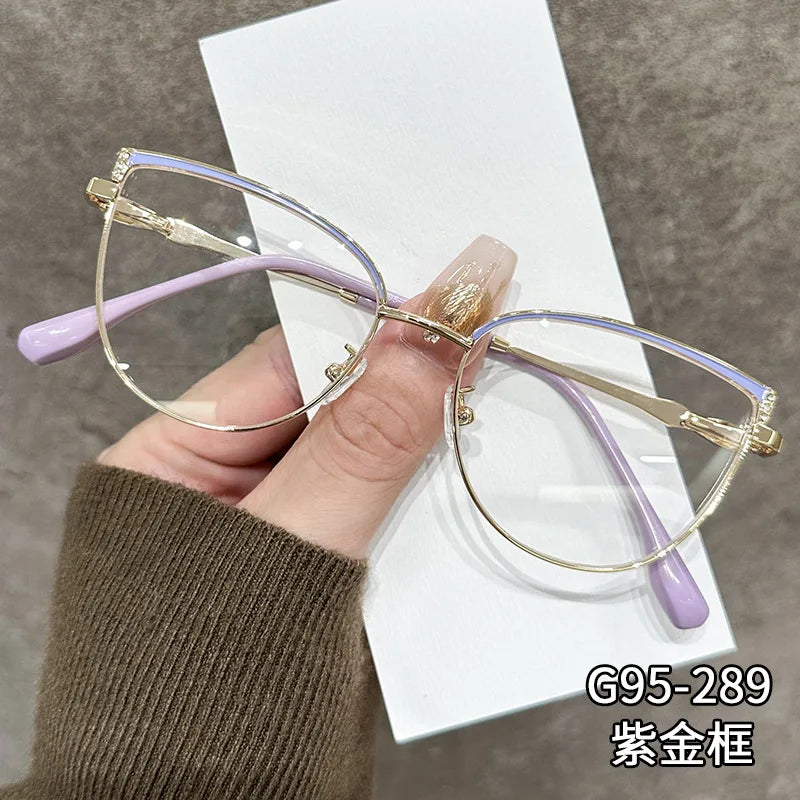 ZIROSAT J9289 Women’s Prescription Eyeglasses – Alloy Frame Optical Glasses for Female Eyewear