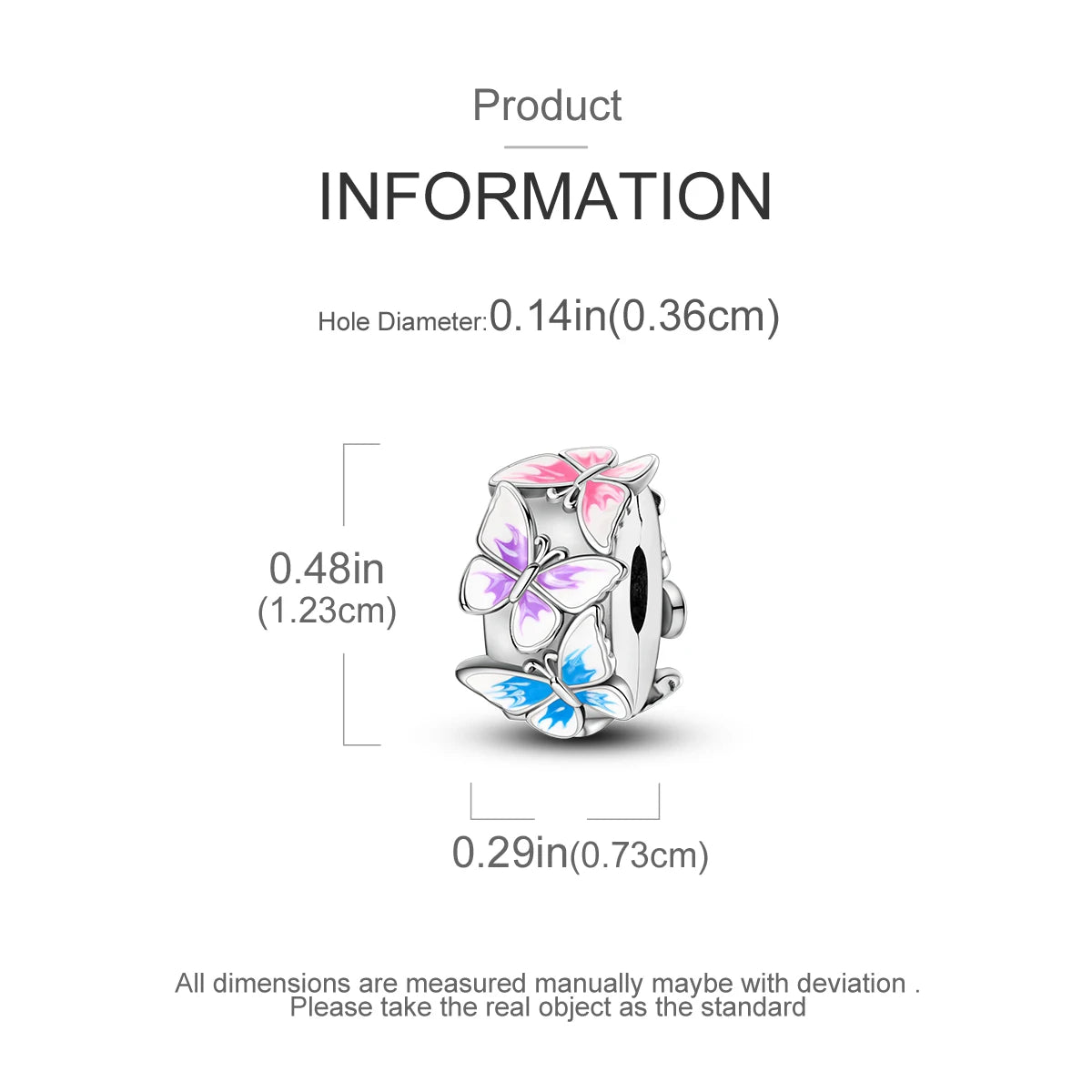 Original 925 Sterling Silver Stopper Bead Clip Charm | Fits Bangle Bracelet DIY Jewelry