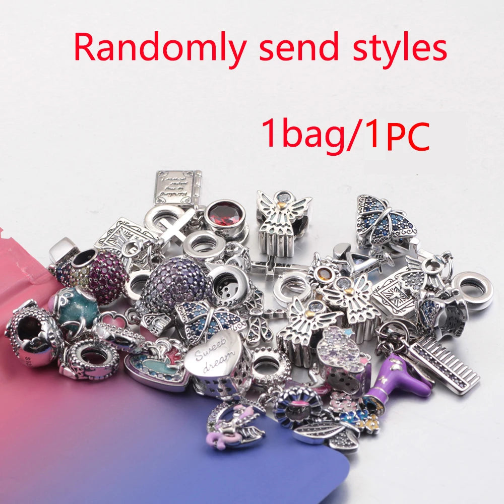 925 Sterling Silver Dopamine Cartoon Beads Charm | Classic Random Blind Bag | Affordable DIY Bracelet Jewelry Gift
