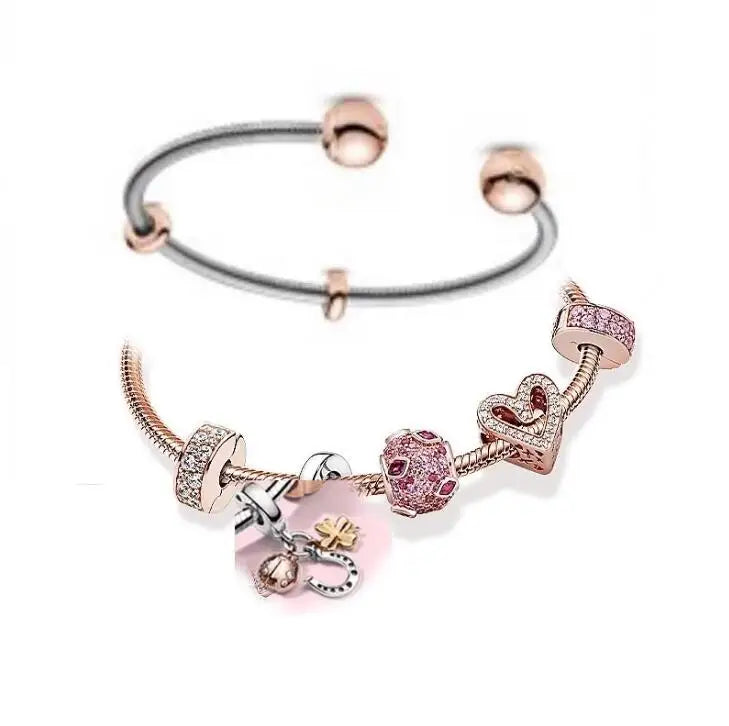 100% 925 Sterling Silver Fashion Bracelet | Pandora Style Women's Jewelry