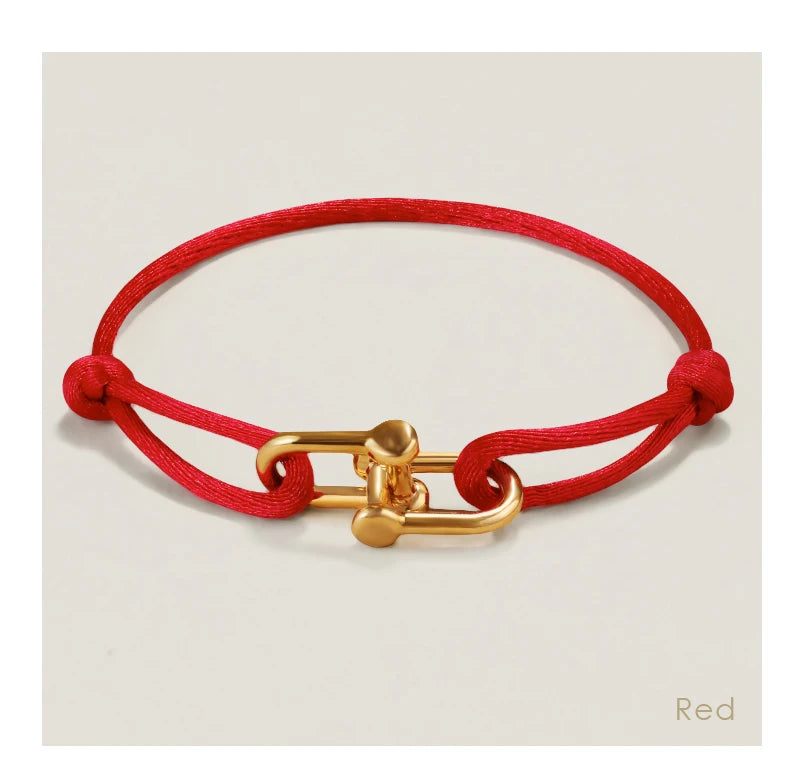 MOONLIGHT Adjustable U-Shape Silk Rope Bracelet | Classic Women’s Charm Bracelet High Quality Jewelry Gift