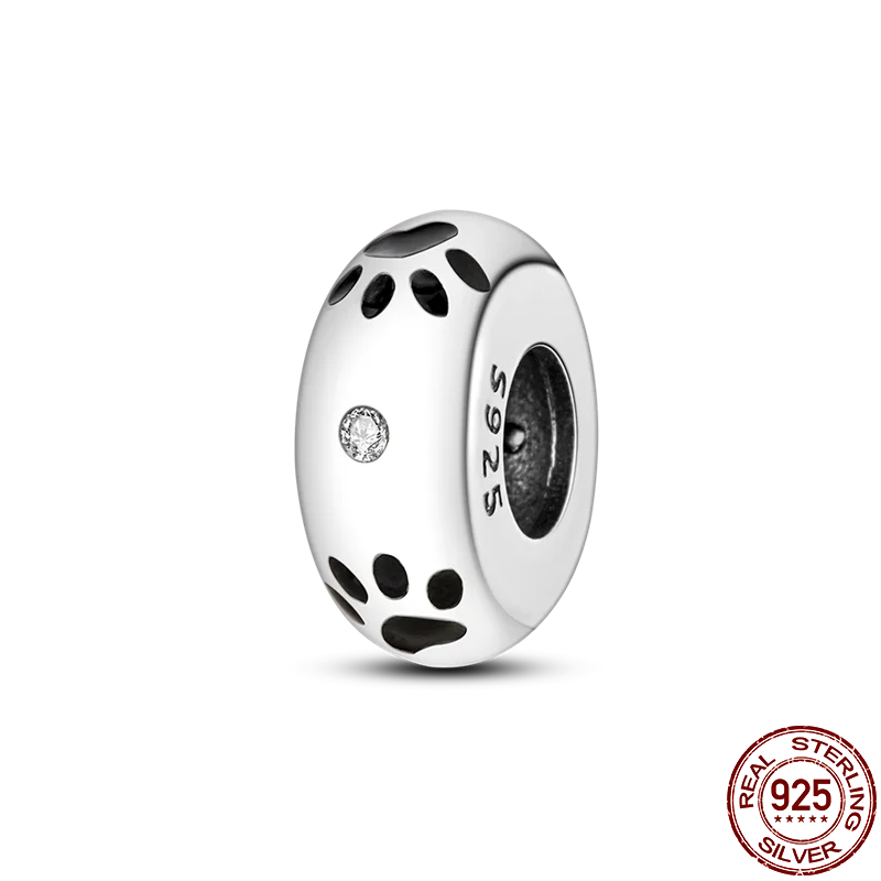 925 Sterling Silver Silicone Spacer Beads & Safety Chain | Clasp Charms Fit Original Pandora 3mm Bracelet – Women’s Jewelry