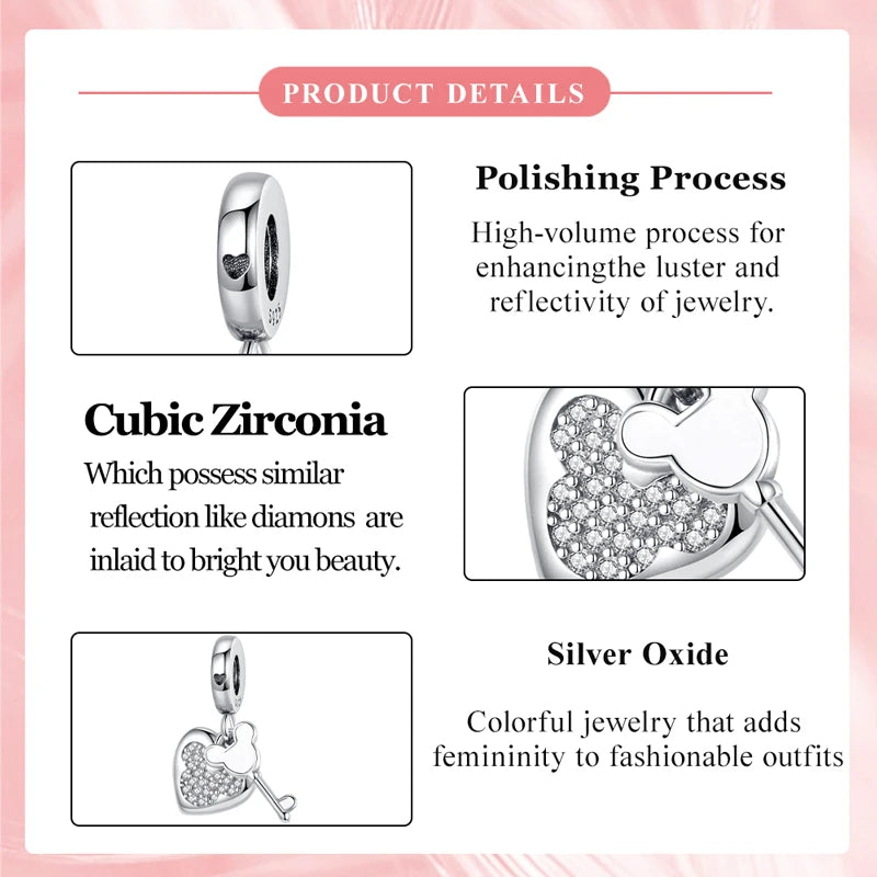 Hot Sale 925 Sterling Silver Princess Charm – DIY Women’s Bracelet Gift