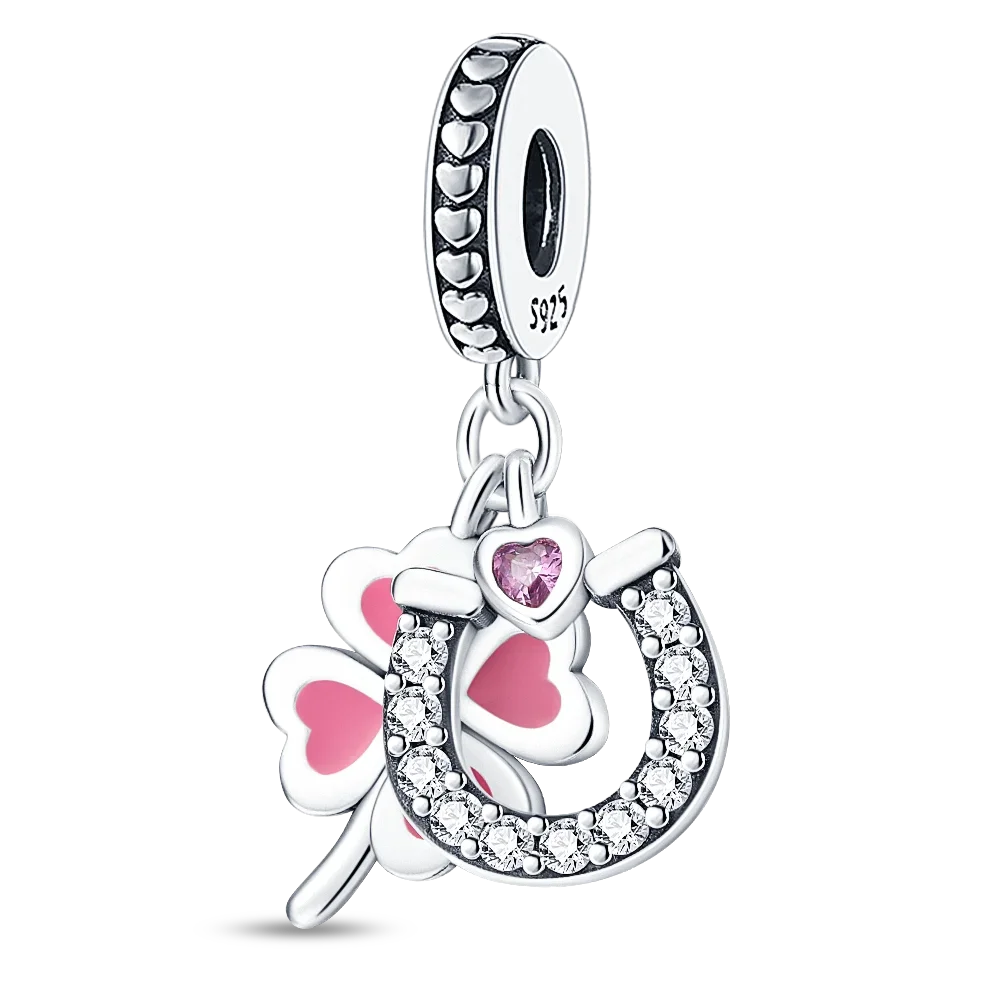 925 Sterling Silver Blue Series Charm | Dragonfly, Butterfly, Bird & Pansy Flower Pendant for 4MM Bracelet