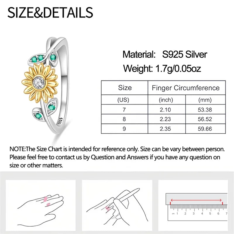 925 Sterling Silver Rings Collection | Bow, Heart, Sun, Moon & Star Zircon Rings for Women Jewelry Gift