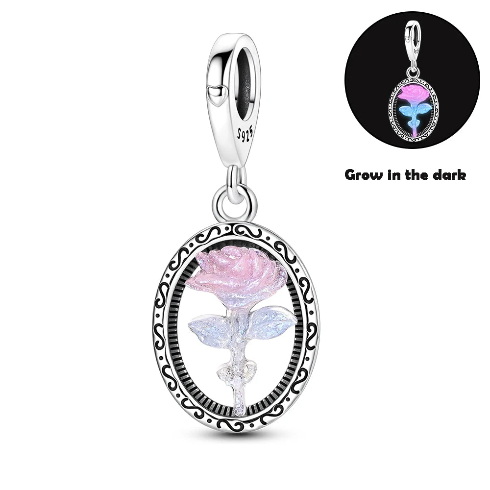 Original 925 Sterling Silver Glowing Firefly Charm Beads – DIY Bracelet Pendant for Women