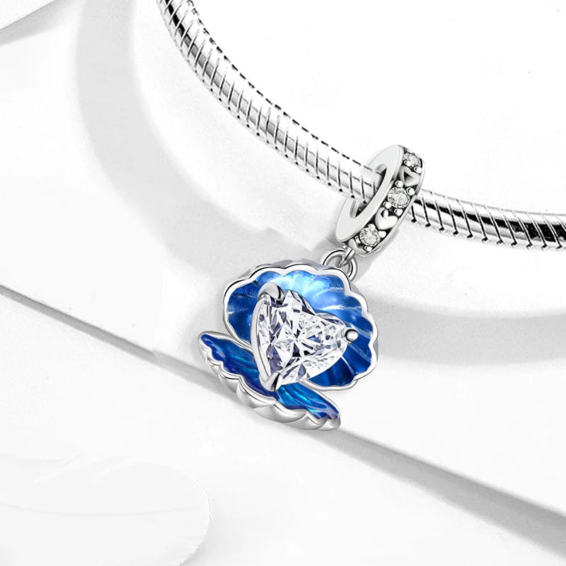 925 Sterling Silver Turtle Dolphin Series Charms | Ocean Beads Fit DIY Bracelet Necklace Women Jewelry Gift