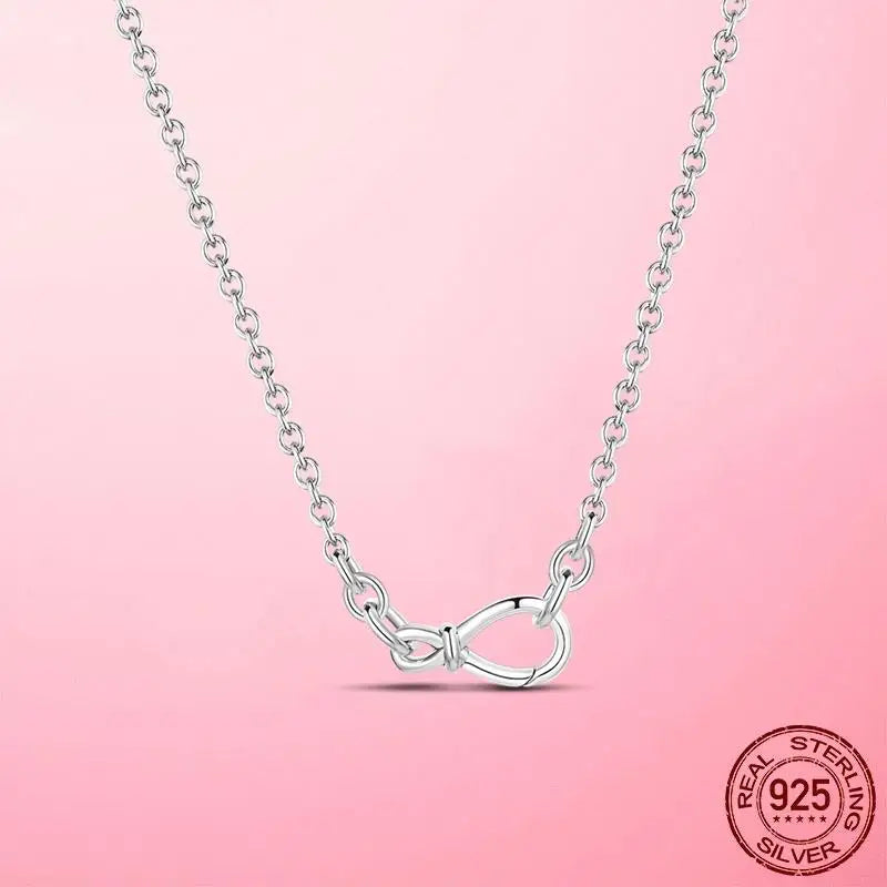 925 Sterling Silver Infinity Snake Chain Necklace – Luxury Women’s Choker & Elegant Jewelry Gift