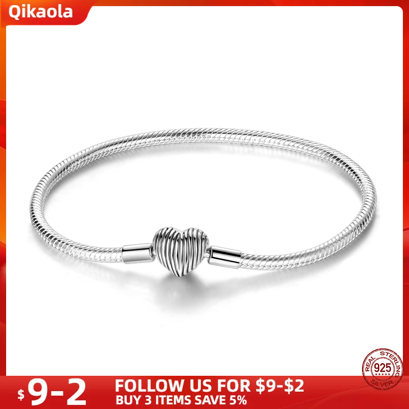 S925 Sterling Silver Snake Bone Chain Bracelet | Pandora Fit DIY Jewelry