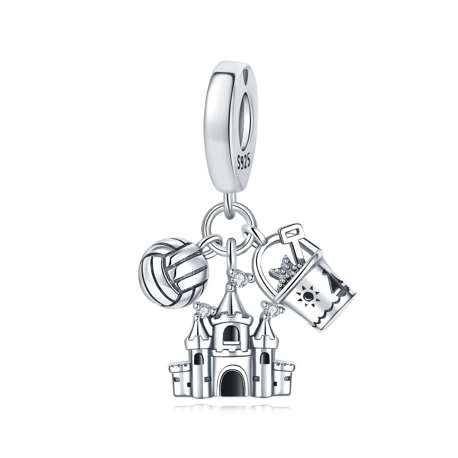 925 Sterling Silver Golden London Big Ben Charm Pendant | Travel Series Bead for Women DIY Bracelet Jewelry Gift