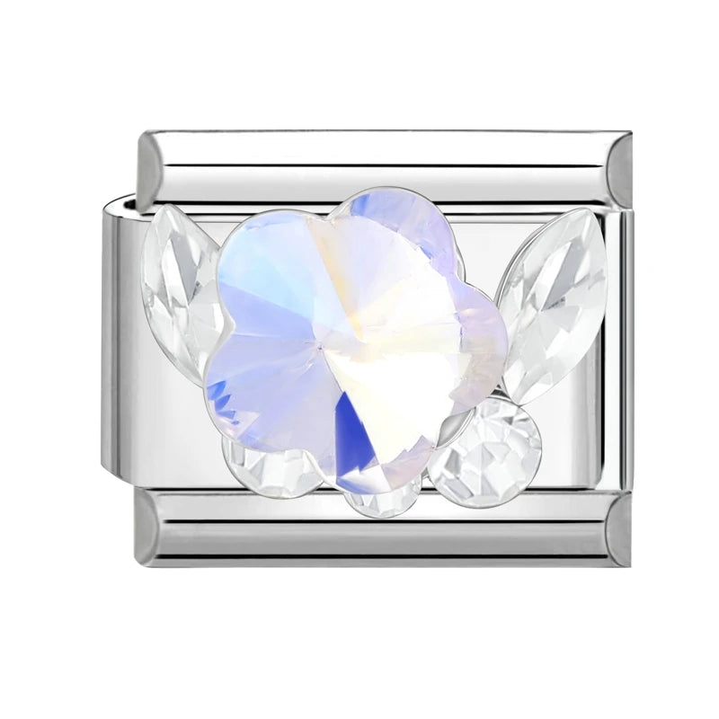 2025 Original Zircon Bow Knot Star Cherry Italian Charm | Stainless Steel 9mm Links DIY Modular Bracelet Jewelry Wholesale