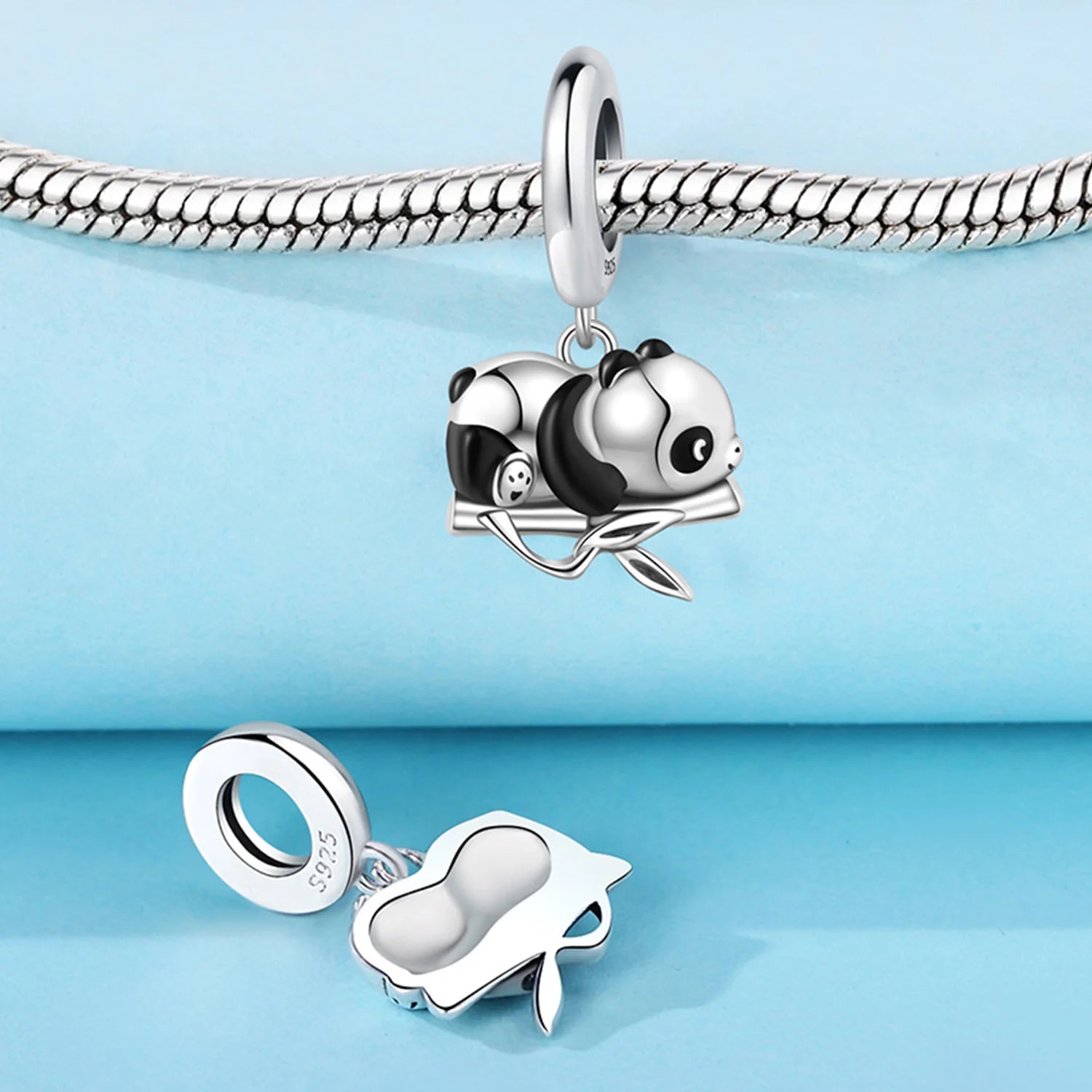925 Sterling Silver Cute Panda & Penguin Charm Bead | Fun Animal Pendant for Women DIY Bracelet Jewelry Gift