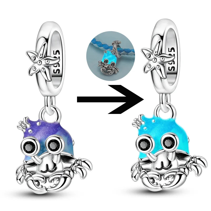 New Summer Ocean Silver Plated Sea Turtle & Starfish Shell Charm | DIY Bracelet Jewelry for Women